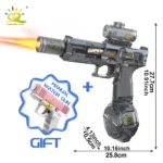 HUIQIBAO Electric Pulse Water Gun Simulated Flame Sensor Light Fully Automatic Fights Toy Water Pistol Outdoor Beach Toys Adult - Image 12