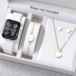 6-Piece Set of Fashion Electronic Watch Necklace Earrings Ring Set for Teenagers Boys and Girls, the Best Choice for Friend - Image 4