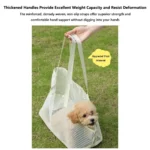 Portable Mesh Pet Carrier Bag Shoulder Crossbody Summer Use Dog Travel Bag Breathable Comfortable Foldable Pet Tote - Image 5