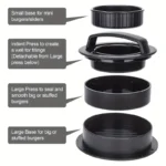 Burger Press Mold & Patty Press Maker -3 in 1 Stuffed Hamburger Patty Maker Perfect for Beef, Chicken Patties - Kitchen Press To - Image 5