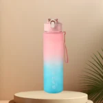 Sports Water Bottle with Time-Tracking Straw Leak Proof Locking Flip Cover for Easy Carry Ideal for Outdoor Adventures - Image 19