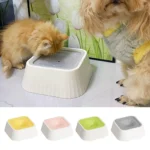 Durable Slow Drinking Pet Water Fountain Anti-spill Plastic Dog Water Bowl Non-wet Mouth Removable Pet Supplies