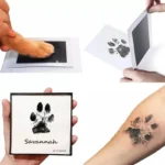 Safe Non-toxic Baby Footprints Handprint No Touch Skin Inkless Ink Pads Kits for 0-10 Months Newborn Pet Dog Footprint Souvenir - Image 2