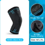 1 Pcs Compression Knee Support Sleeve Elastic Breathable Knee Pads Brace Springs Gym Sports Protector Basketball Volleyball Run - Image 9