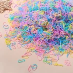 500/1000/2000pcs Girls Colourful Disposable Rubber Band Hair Ties Headband Children Ponytail Holder Bands Kids Hair Accessories - Image 8