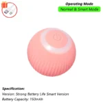 iLMH 1/2 PCS Cat Interactive Ball Toy Automatic Rolling Ball Faux Tail Rechargeable Smart Pet Electric Toy Pet Toy Imitate Mouse - Image 14