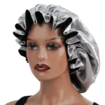 1Pc Double-Layered Minimalist Hair Bonnet Satin Bonnet Sleep Caps Can Be Worn on Both Sides Versatile Cap for Men/Women - Image 3
