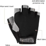 Professional Gym Fitness Breathable Anti-Slip Women Men Half Finger Summer Fishing Cycling Fingerless Gloves Female Bicycle Bike - Image 4