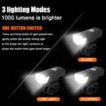 USB Rechargeable Bike Light Front Light Red Taillight Easy to Install 3 Modes Bicycle Accessories for the Bicycle - Image 3