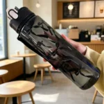 800ml/27oz Large Capacity Sports Water Bottle Leak Proof Plastic Drinking Cup With Time Scale Suitable For Travel Fitness Sports - Image 18