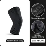 1 Pcs Compression Knee Support Sleeve Elastic Breathable Knee Pads Brace Springs Gym Sports Protector Basketball Volleyball Run - Image 8