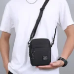 Men's bag, available in single shoulder or cross-body design, suitable for daily use during school. Made of nylon material. - Image 5