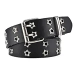 Women's Belt  Large size Double Hole Men Belt Punk Hip Hop Rock Style Subculture Y2K Belt Punch Free Belt for Men and Women - Image 5