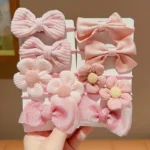 10 Pieces Of Cute And Sweet Style Bow Flower Design, Strong Elasticity, Does Not Damage Hair, Suitable For Ponytail Hair Accesso - Image 2