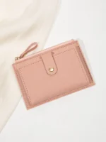 Minimalist and Fashionable Women's Short Card Bag Ultra-Thin Mini PU Leather Zero Wallet Women's Credit Card Holder Wallet - Image 7