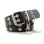 Women's Belt  Large size Double Hole Men Belt Punk Hip Hop Rock Style Subculture Y2K Belt Punch Free Belt for Men and Women - Image 7