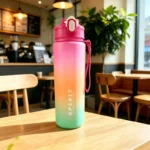 Sports Water Bottle with Time-Tracking Straw Leak Proof Locking Flip Cover for Easy Carry Ideal for Outdoor Adventures - Image 24