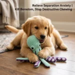 Squeaky Octopus Dog Toy, Pineapple Plush Chew Toy with Squeaker&CrinkleTentacles,InteractiveDentalPuppyToy for Small Medium Dogs - Image 2
