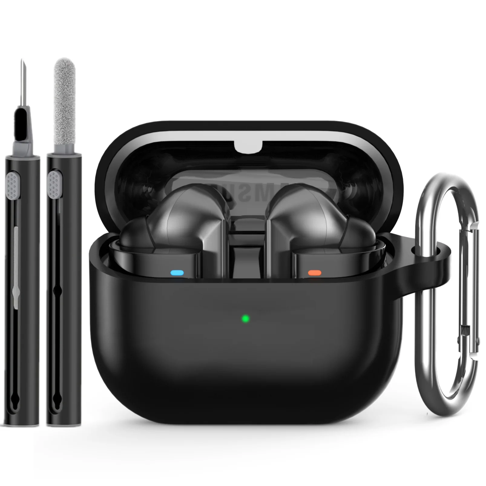 S96d5e2f9a8024a49b04b876a02f59b9e6.webp for samsung buds 3/galaxy buds3 pro case with cleaning kit silicone protective cover for galaxy buds 3 buzz 3Pro with keychain - Image 1