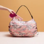 Foldable Storage Bag With Handle Portable Travel Camouflage Handbags Large Capacity Shopping Bag - Image 3