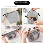 Waterproof storage drawstring bag，Unisex large-capacity swimming toiletry bag，Suitable for gym laundry、Bathroom toiletries、Outdo - Image 4
