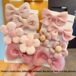 10 Pieces Of Cute And Sweet Style Bow Flower Design, Strong Elasticity, Does Not Damage Hair, Suitable For Ponytail Hair Accesso - Image 6