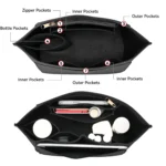 Felt Insert Bag Fits For Longchamp Handbag Liner Bag Felt Cloth Makeup Bag Support Travel Portable Insert Purse Organizer - Image 2