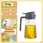 200/300/500ml Oil Spray Bottle BBQ Cooking Olive Oil Sprayer Plastic Baking Oil Spray Empty Bottle Vinegar Bottle Or  Oil brush - Image 33
