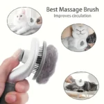One-Click Pet Hair Removal Comb for Effortless Grooming of Dogs and Cats - Float Hair Removal Slicker Brush with Automatic Funct - Image 5