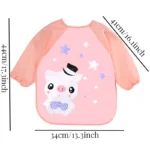 Waterproof EVA Full Sleeve Baby Bibs Children Apron Long Sleeve Feeding Smock Kids Eating Breastplate Infant Scarf Clothing - Image 2