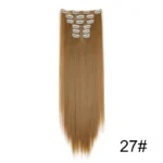 Synthetic 24Inch 16 Clips in Hair Extensions Long Straight Hairstyle Blonde Black Hairpieces Heat Resistant False Hair Daily Use - Image 13