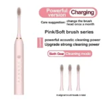 Electric Ultrasonic Toothbrush Six Speed Mode Home Soft Hair USB Charging Waterproof Adult Tooth Cleaner Automatic Couple Set- - Image 8