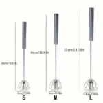 Stainless Steel Egg Beater Durable Semi-Automatic Mixer for Effortless Egg Cream Mixing Stirring and Beating for Kitchen Baking - Image 10