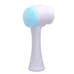 3D Double Silicone Facial Cleansing Brush Manual Massage Facial Brush Soft Bristles Exfoliator Double Sided Face Wash Brush - Image 7
