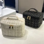 2026 New Women's Bag Knitted Style Makeup Bag Portable Portable Portable Makeup Bag Fashionable Large Storage Bag BX100 - Image 3