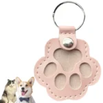 Leather Memorial Pet Hair Storage Bag Cat Paw Keychain DIY Homemade Pet Memorial Keychain for Commemorative Gift Bag Wallet - Image 7