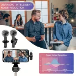 Wireless Lavalier Microphone With Windproof Cover Audio Video Recording Mini Mic For iPhone Android Mobile Phone Microphone - Image 4