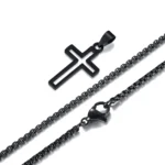 Casual Hollow Cross Necklaces for Men Boys,Waterproof Stainless Steel Cross Pendant Necklace,Religious Faith Prayer Jewelry Gift - Image 16