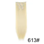 Synthetic 24Inch 16 Clips in Hair Extensions Long Straight Hairstyle Blonde Black Hairpieces Heat Resistant False Hair Daily Use - Image 7