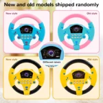 Eletric Steering Wheel Toy with Light Sound for Baby Kids Educational Portable Simulated Driving Steering Wheel Vocal ToysToys - Image 4
