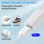 YIKOOLIN Mini UV Light Cure Nails Lamp for Gel Nails LED Nail Lamp for Gel Polish Manicure USB Nail Dryer for Fast Curing - Image 3