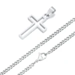 Casual Hollow Cross Necklaces for Men Boys,Waterproof Stainless Steel Cross Pendant Necklace,Religious Faith Prayer Jewelry Gift - Image 10