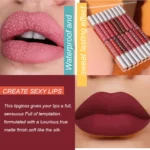 10 Pcs Matte Lipstick Lip Gloss Sets Long-Lasting Non-Fading Waterproof Non-stick Cup Exquisite Gift Everyday Holiday Universal - Image 5