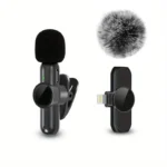 Wireless Lavalier Microphone With Windproof Cover Audio Video Recording Mini Mic For iPhone Android Mobile Phone Microphone - Image 8