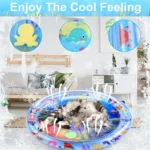 Water Sensory Play Mat Thickened Inflatable Water Mat For Cat And Dog Pet Playmat With Fish Sea Ocean Theme Sensory Toy Water - Image 2