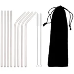Colorful Reusable Drinking Straw Metal Straws 304 Stainless Steel Straws Set with Brush Bar Cocktail Straw for Glasses Drinkware - Image 7