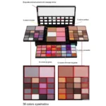 40/74/78 Colors Glitter Eyeshadow Palette Matte Waterproof Long Lasting Pressed Powder Cosmetics Kit  Fashion Women MakeUp Tools - Image 3