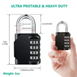 1pc Combination Lock Resettable 4 Digit Padlock with Combination Waterproof and Heavy Duty Combination Padlock Outdoor - Image 3