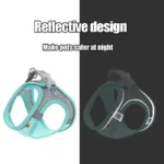 Cat Dog Harness Vest Chest Rope Set Reflective Breathable Adjustable Pet Harness for Small Medium Dogs Outdoor Walking - Image 2