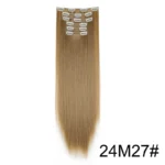Synthetic 24Inch 16 Clips in Hair Extensions Long Straight Hairstyle Blonde Black Hairpieces Heat Resistant False Hair Daily Use - Image 12